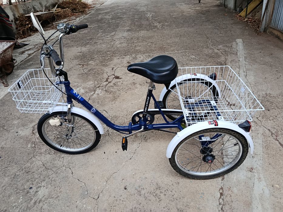 Bicicleta 3 rodas dobravel   toda restaurada