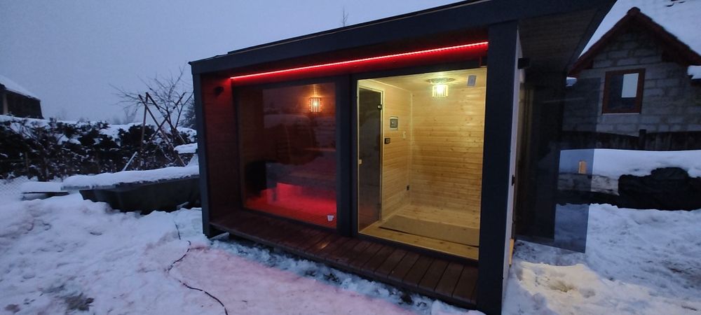 Sauna PREMIUM sauna ogrodowa z przedsionkiem