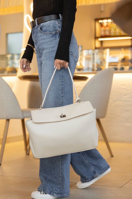 Сумка Balenciaga / сумочка баленсіага баленсіаґа біла молочна
