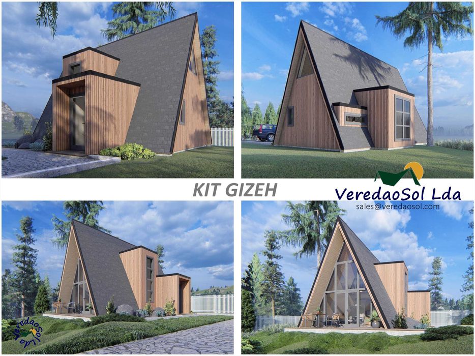 Casa Madeira KIT GIZEH 52.8 m² Pré-fabricada - Preço imbatível