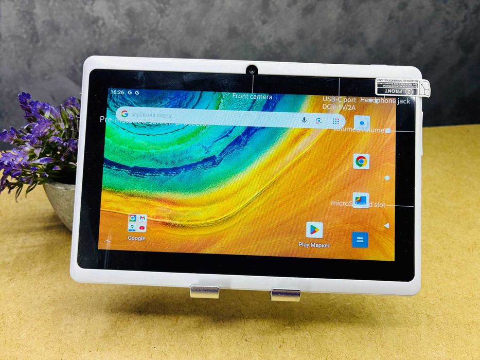 Планшет K07 10.1" Android WiFi дитячий планшет для навчання, ігор та мультимедіа з чохлом
