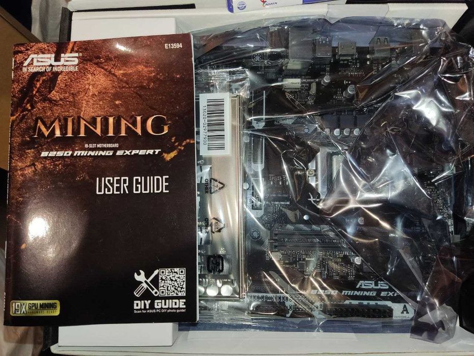 Комплект Asus B250 mining expert + Intel Celeron G3900 + ОЗУ DDR4 4+4