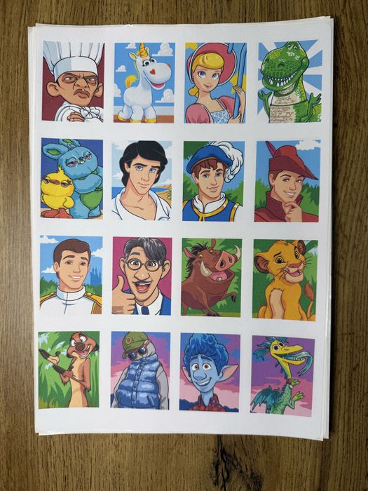 Naklejki do trackerów / kolorowanek Disney | papier matowy