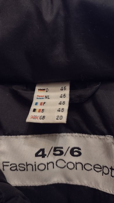 Damski płaszcz puchowy, długa kurtka puch naturalny, pierze r.46