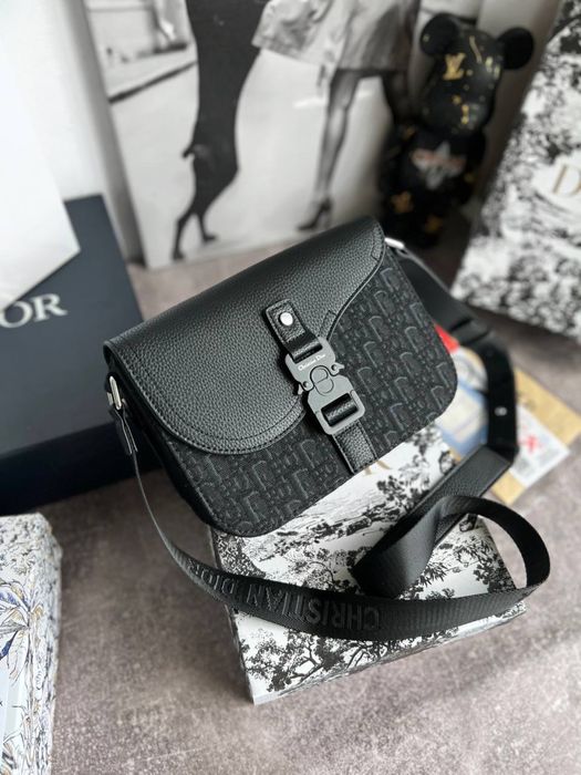 Сумка чоловіча Christian Dior кристиан диор CD діор чорна мужская