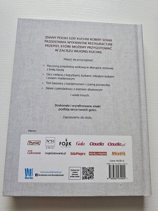 Książka kucharska Robert Sowa Uczta Z restauracji wprost na Twój stół