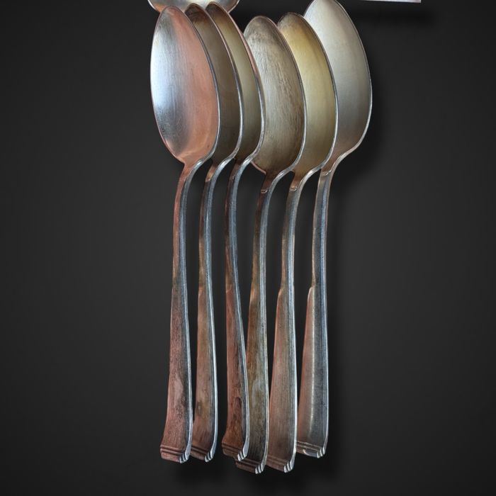 Bracia HENNEBERG zestaw sztućców dla 6os. Styl art deco B51/01056