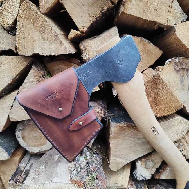Сокира кована "М’ясник" з чохлом, топор кованый на подарок