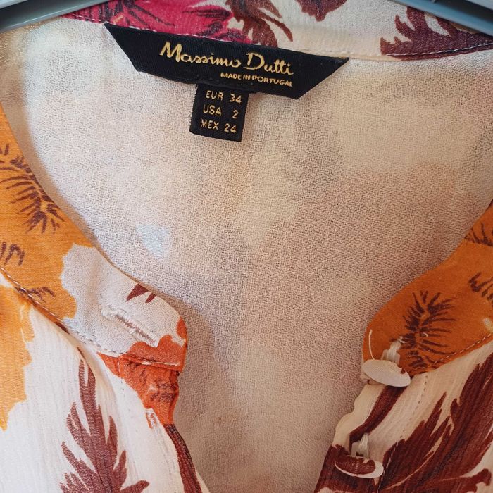 Sukienka massimo dutti 34 36 jedwab