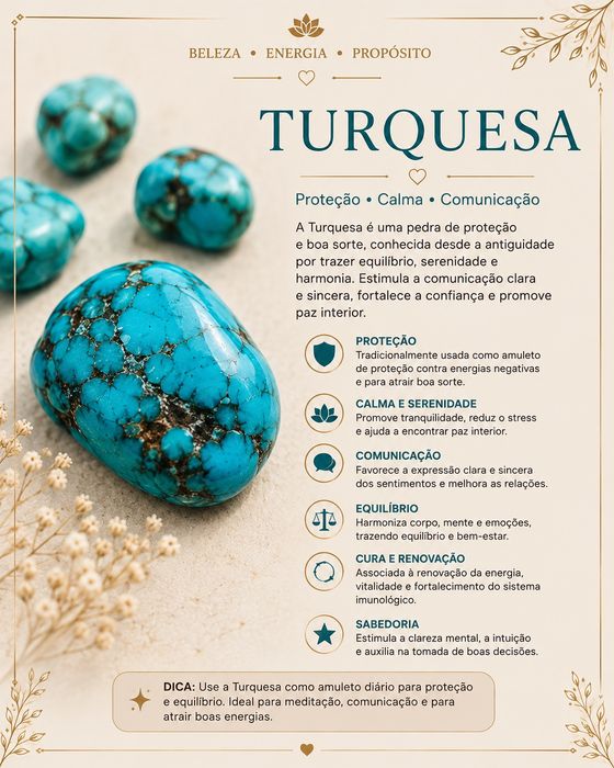 Pulseira de pedras naturais- Turquesa