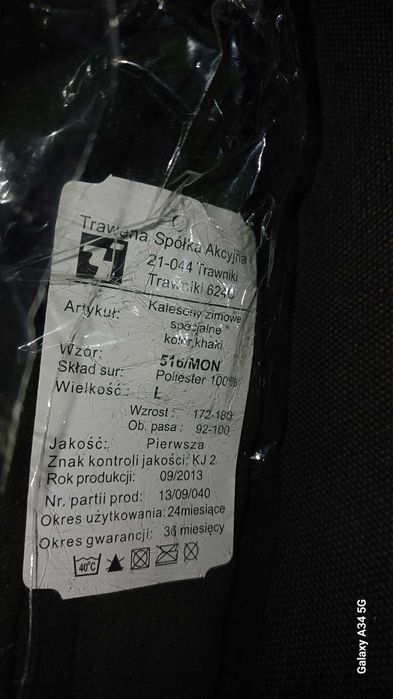 Bielizna długa MON