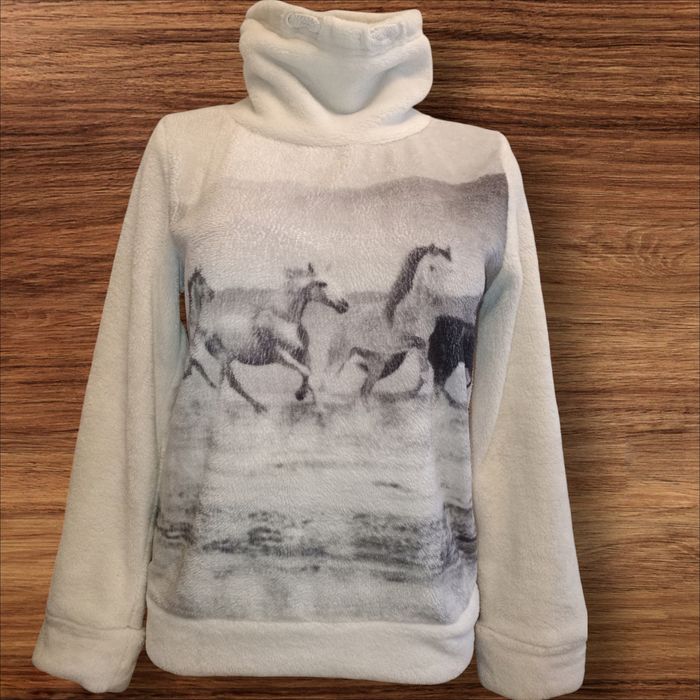 Ciepła bluza z końmi pod gardło