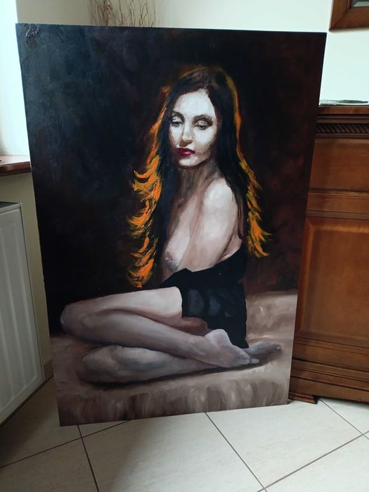 XXL bardzo duży obraz olejny. Marek Grzegorz - Whisper of Light 120x80