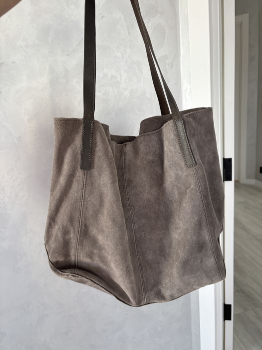 Сумка  замш сумочка коричнева