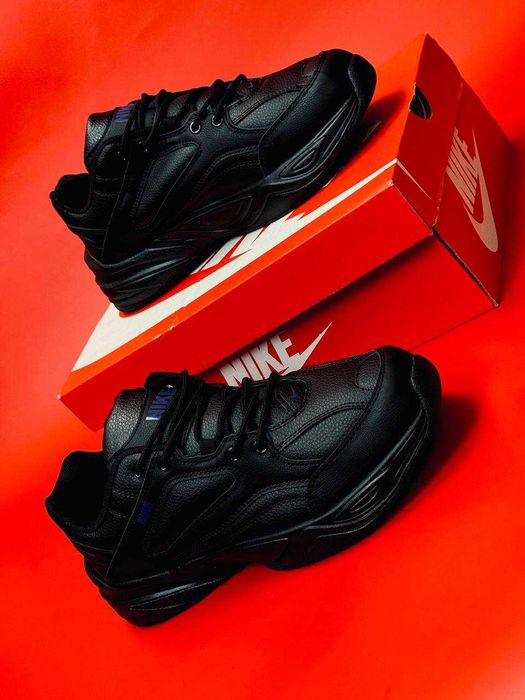 мужские кожаные кроссовки nike Monarch черные мужские красовки монархи