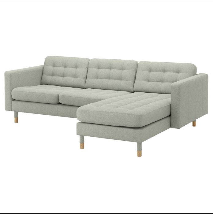 Sofá IKEA LANDSKRONA Chaise Longue Verde Claro – 240cm