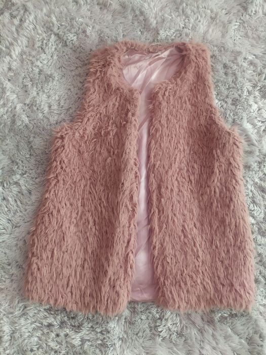 Kamizelka bezrękawnik z futerkiem