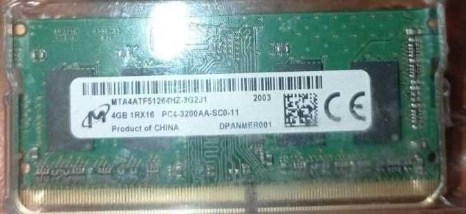 Оперативная память SODIMM 4GB DDR4 2666,3200MHz