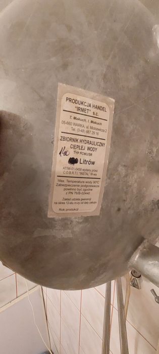 Bojler podgrzewacz wody z ŵężownicą 140L.