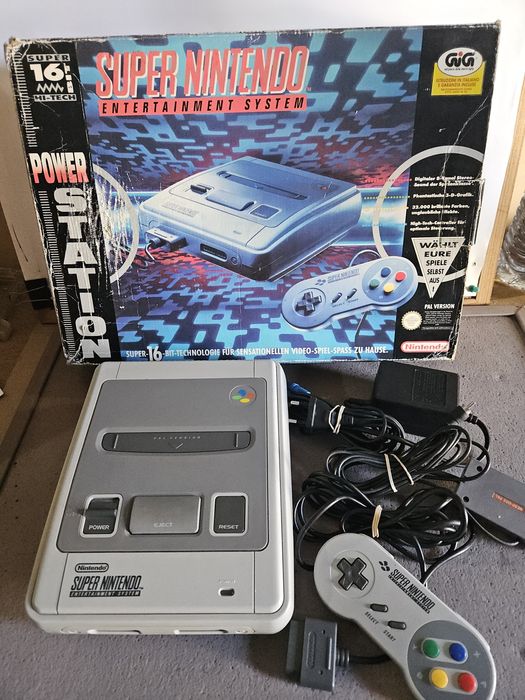 Consola super nintendo com caixa