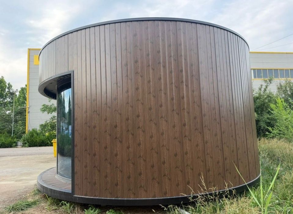 Casa modular redonda RH50 Premium | 19,6 m² | Pronta para alugar ou para uso comercial