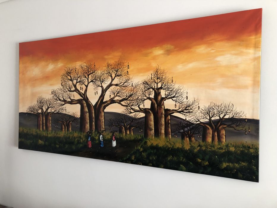 Tela a oleo africana