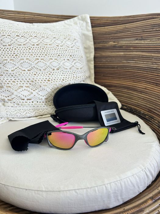 Óculos juliet cinza e rosa (metal)