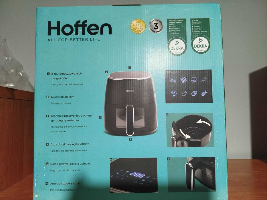 Frytownica beztłuszczowa Hoffen, 1550 W, 5 l,silikonowy wkład w cenie