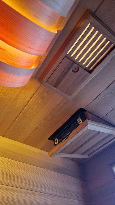sauna INFRARED na podczerwień 2os RADIO oświetlenie głośniki Dotykowa