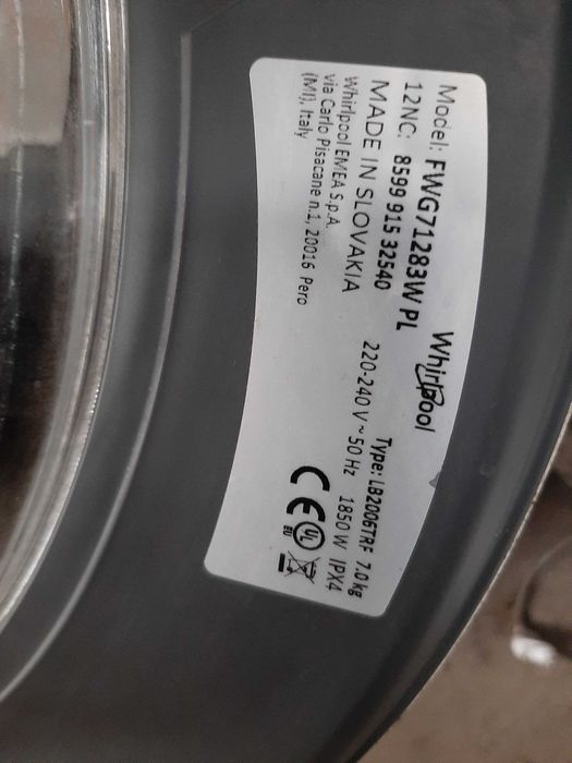 części do pralki Whirlpool Indesit sterownik drzwi pompa moduł elektro