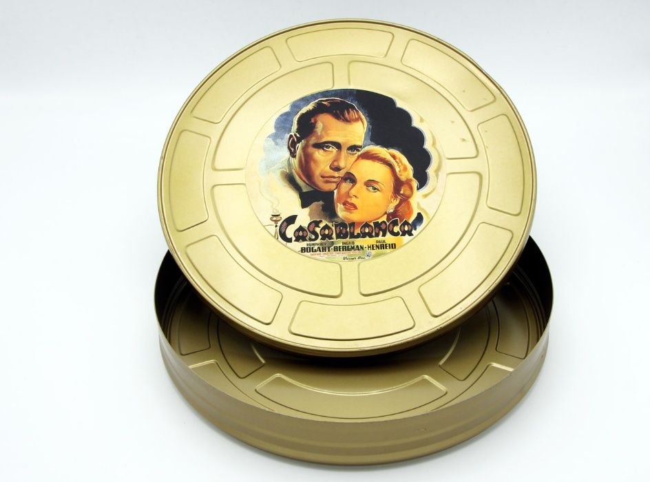 Lata de Cinema FILME CASABLANCA película antiga 35mm com 28cm diametro