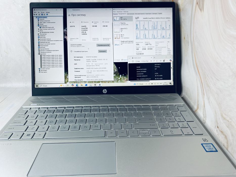 ‼️Hp PAVILION ‼️15cs-1065b  15.6’ FHD IPs Touchscreen i5-8265u  8/256