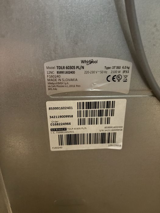Стиральная машина whirlpool tdlr6030s