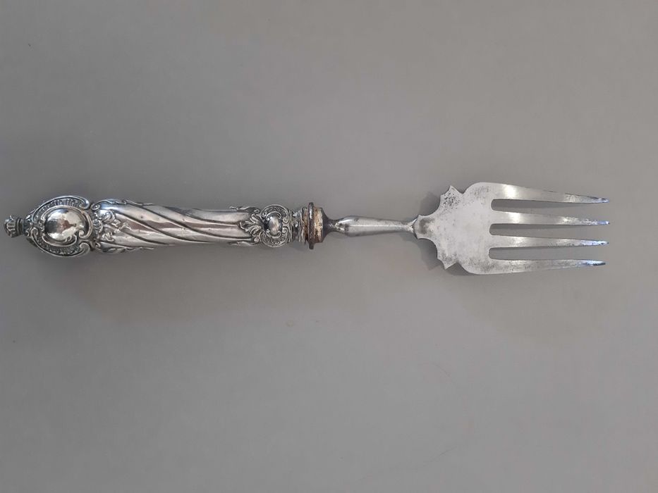 Stary śliczny widelec srebro 800 warmet