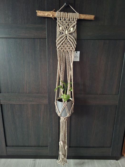 Makrama ,kwietnik sowa