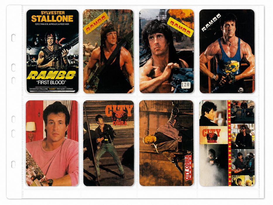 Lote 30 Calendários de Bolso Anos 80 – Rocky, Rambo, Cobra e Stallone