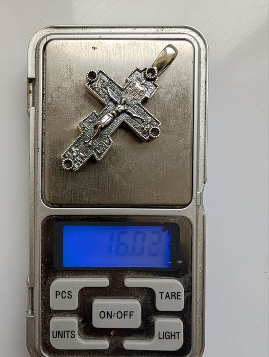 Срібний хрестик з фіонітами срібло серебро серебряний крестик  925