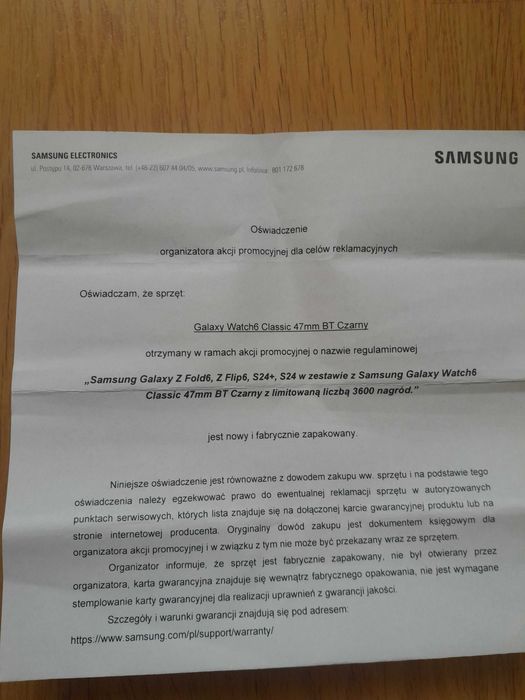 Smartwatch samsung 6 47mm