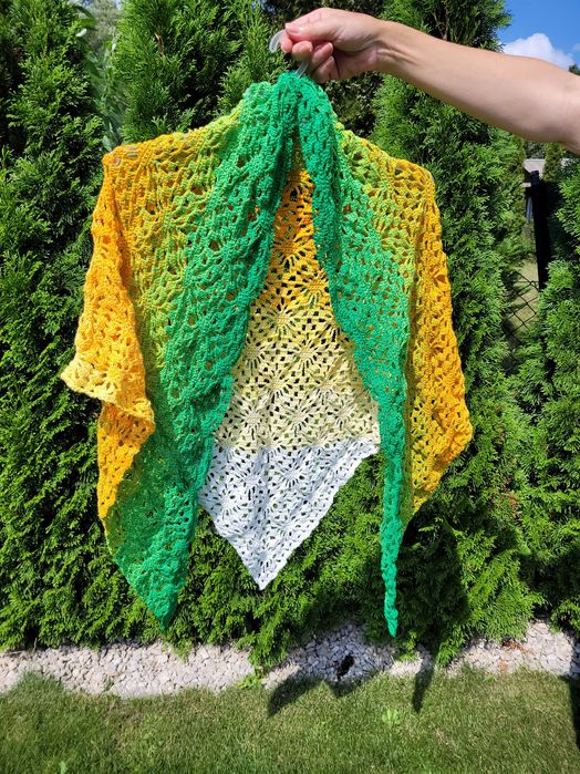 chusta szydełkowa ombre