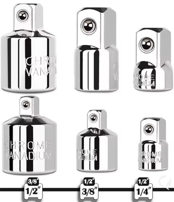 1/4" 3/8" 1/2"адаптер гайкового ключа трещотки cr-va