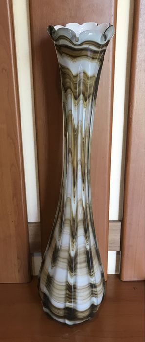 Ваза інтерєрна гутне скло велинєка на підлогу