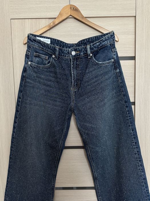 Zara relaxed MID-RISE TRF sparkle jeans
