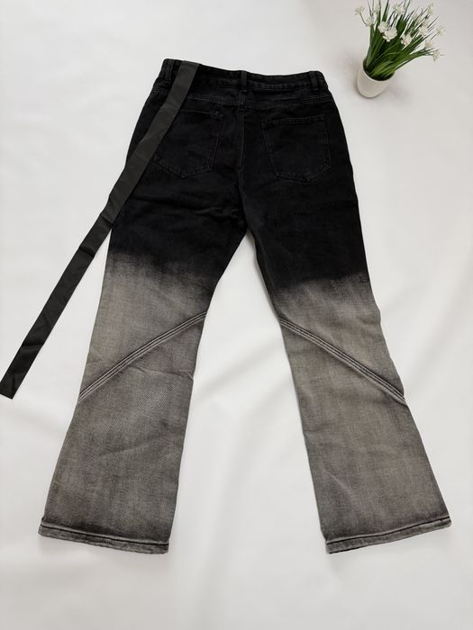 Джинси Rick owens градієнт gradient чорно білі кльош клеш буткат
