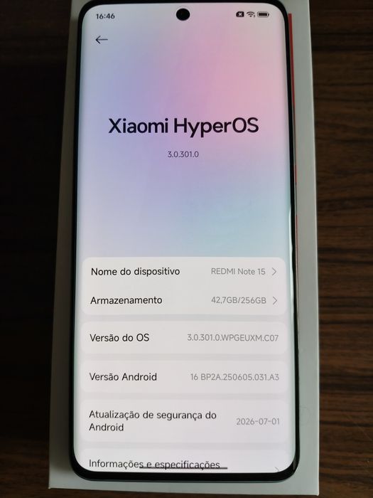 Xiaomi Redmi Note 15 8/256GB Azul COMO NOVO na caixa com Garantia