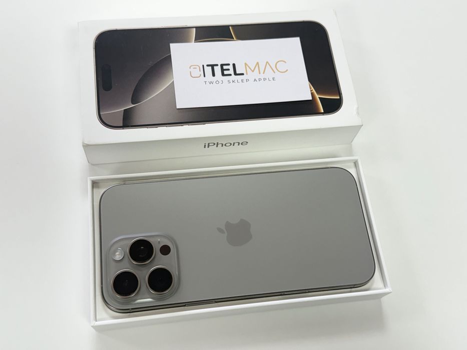 Apple iPhone 16 Pro Max 256 GB 5G • BAT 100% 0 CYKLI • GW • Raty 0%