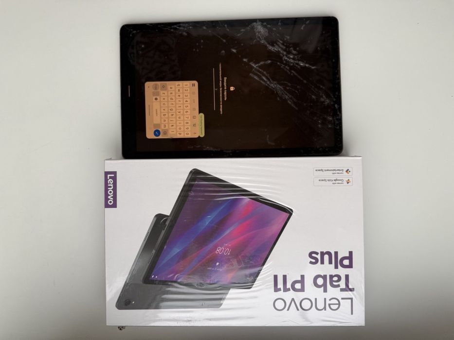 Lenovo Tab P11 Plus 6/128 — працює, тріснутий екран, сенсор працює