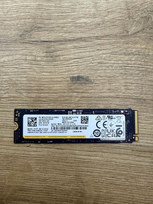 Dysk SSD Samsung PM9A1 512GB M.2 NVMe PCIe Gen4 - sprawny, sprawdzony