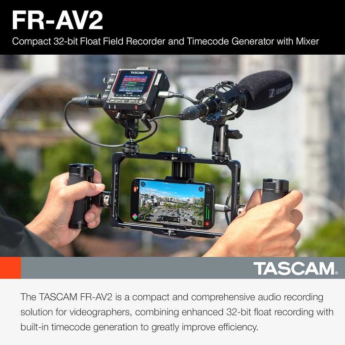 Gravador TASCAM FR-AV2 com AK-BT2