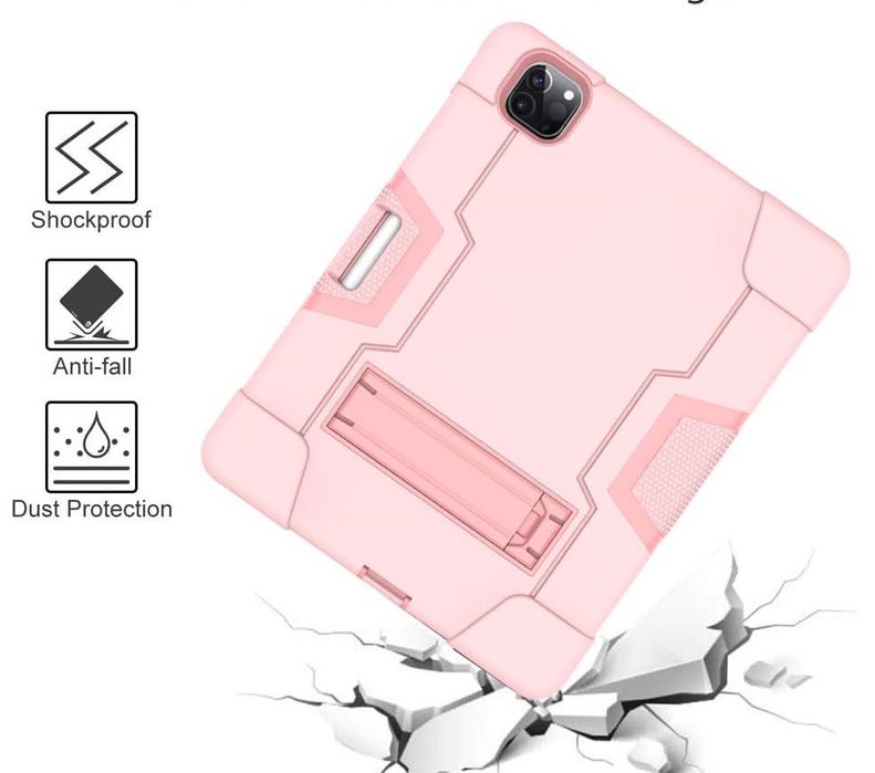 Etui case do ipad pro 12.9 2021 z podstawką róż