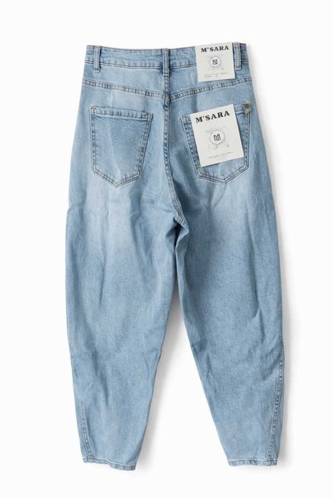 Jeansy MSara Balloony wysoki stan z paskiem Nowość XL